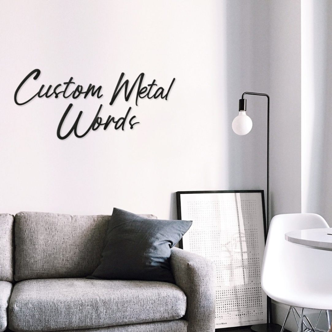 Custom Metal Words For You, Custom Text Metal Wall Art, Your Words