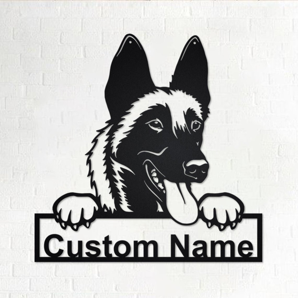 Custom Malinois Dog Metal Wall Art, Personalized Malinois Name Sign Decoration For Room, Malinois Home Decor, Custom Malinois Dog, Dog Lover