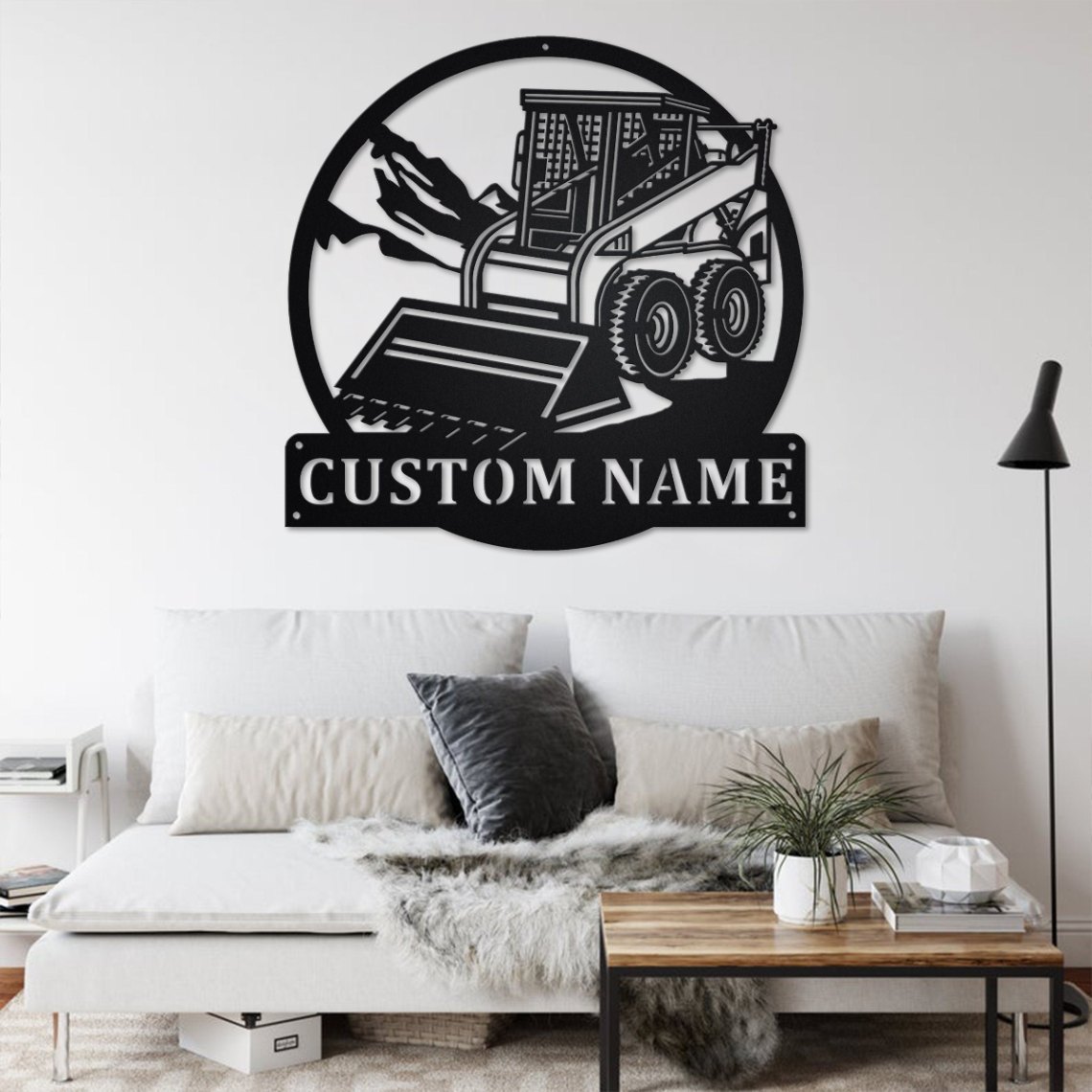 Custom Skid Steer Loader Metal Wall Art, Personalized Skid Steer Loader