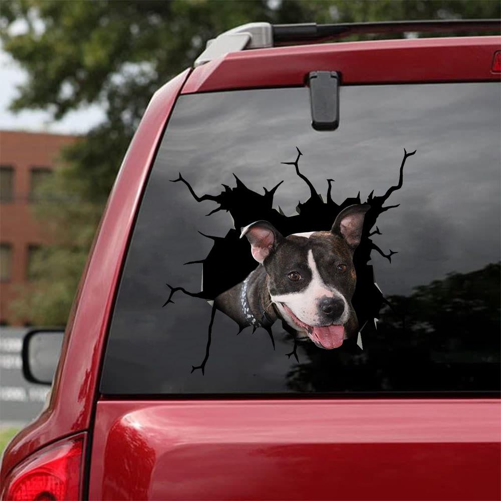 Custom Dog Crack Car Stickers Dogs Lover Window Vinyl Car Decals  Stickers For Cars