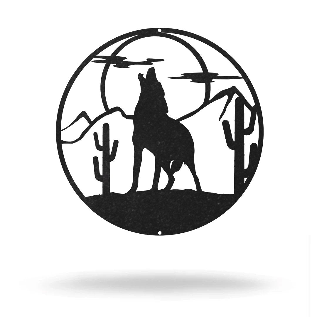 Coyote Moon Metal Wall Art Cut Metal, Metal Art Wall Decor, Cut Wall ...