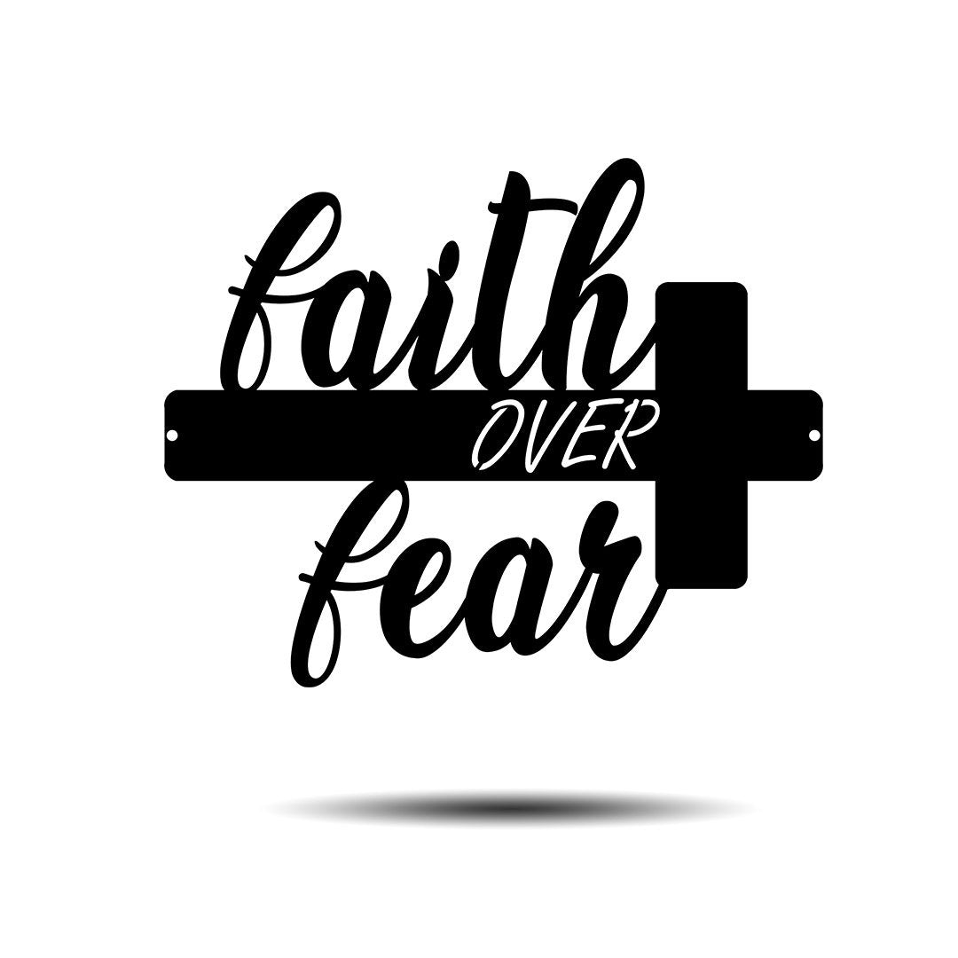 Faith Over Fear Sign Cut Metal, Metal Art Wall Decor, Cut Wall Hanging, Home Decoration, Home Gift