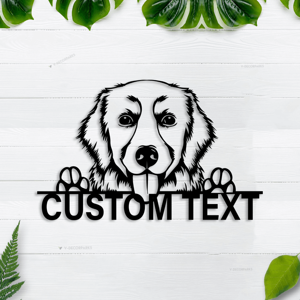 Custom Golden Retriever Wall Art Led Lights, Retriever Metal Wall Art