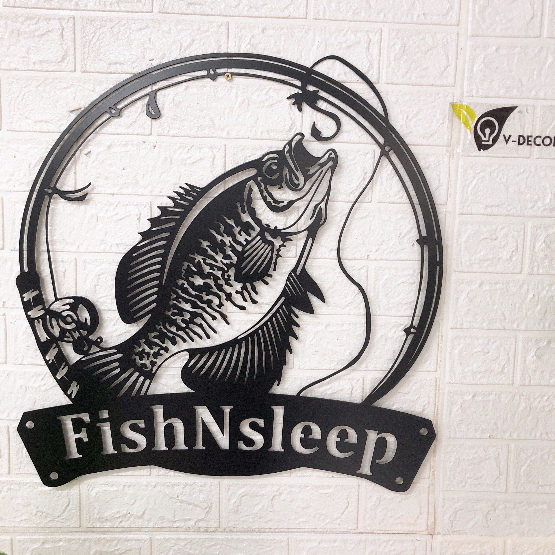 Custom Crappie Fish Metal Sign, Fishing Sign, Crappie Fish Sign ...