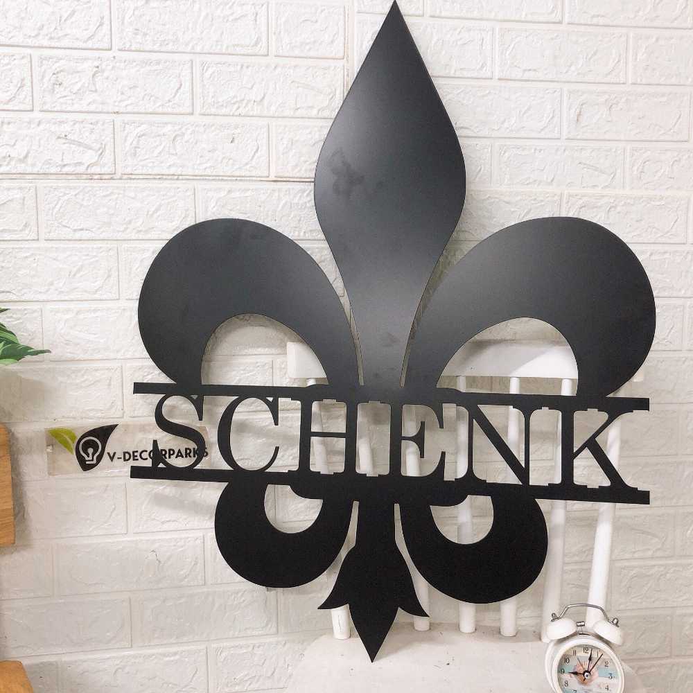 Fleur De Lis Custom Metal Sign, Wall Mount Personalized Fleur De Lis