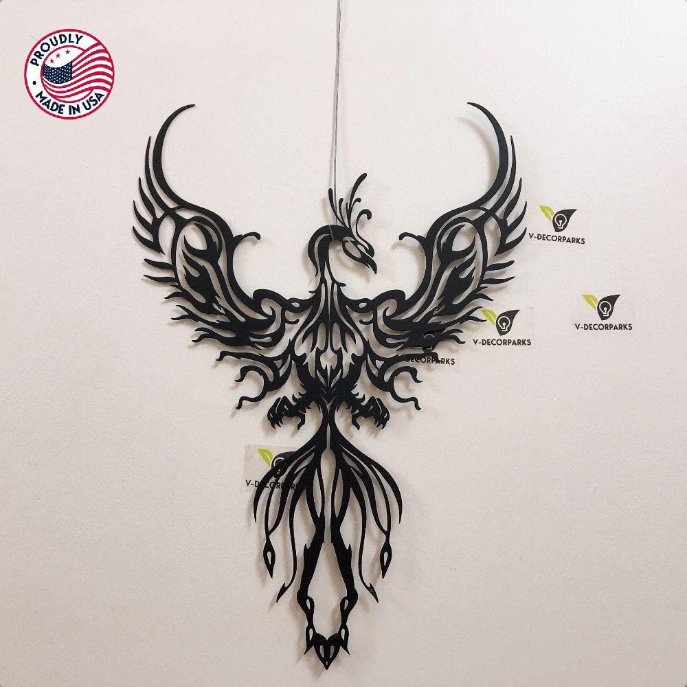 Rising Phoenix Metal Wall Art, Phoenix Metal Sign, Phoenix Metal