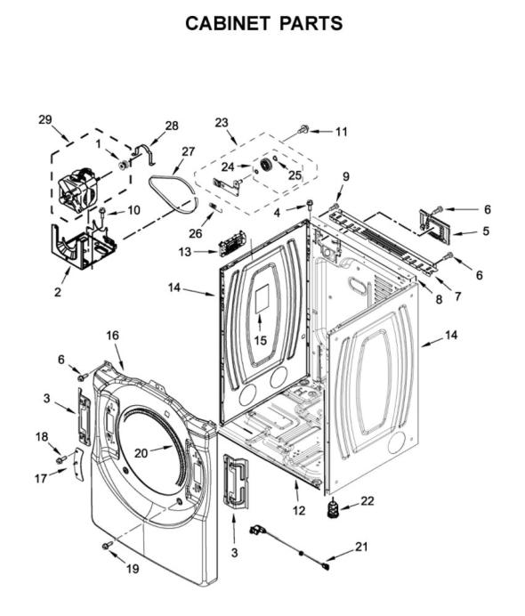 Amana NED5800HW1 DRYER Partswarehouse