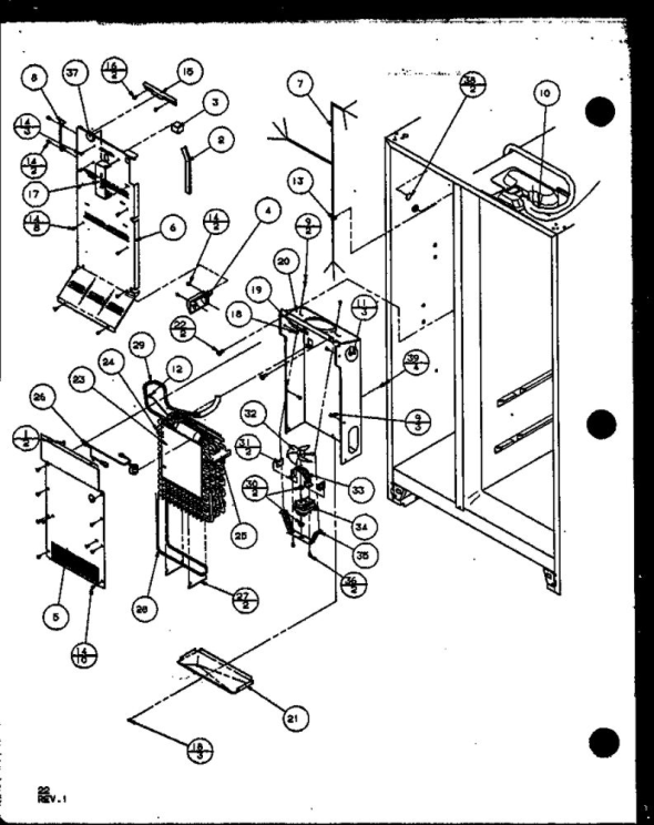 Amana SX22ML-P1120604WL Side-By-Side Refrigerator/Freezer - M Model ...