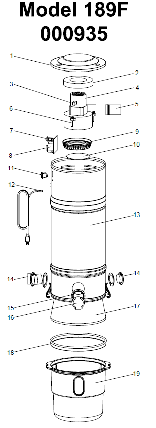 Beam 189F Central Vacuum | Partswarehouse