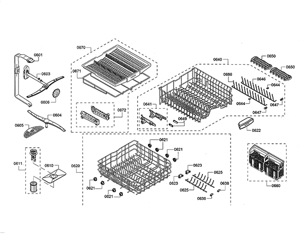 BOSCH DISHWASHER INSULATION PIECES INCLUDES 00751467 AND ONE OTHER