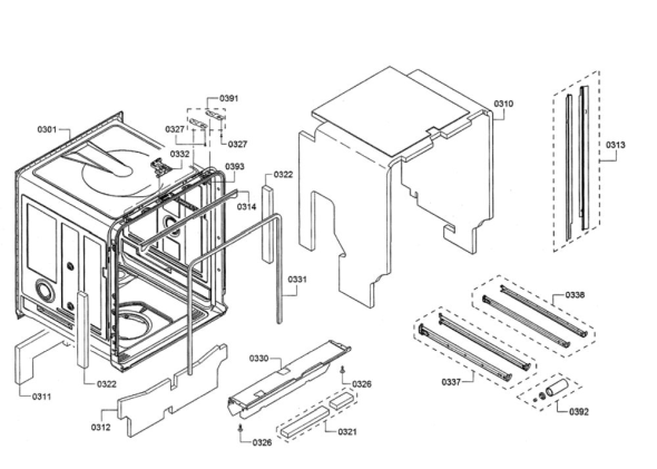 Bosch SHXM78W55N 10 Dishwasher PartsWarehouse