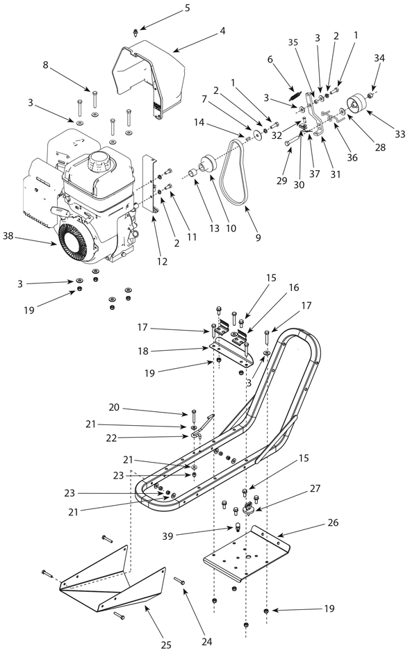 County Line 6 Foot Tiller Parts