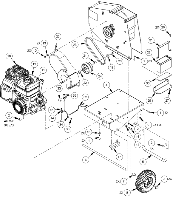 DR Power 11.5 Fpt-2 Chipper Shredder | Partswarehouse