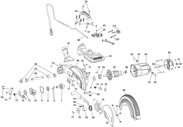 DeWALT DWS713-B2 Type 20 Electric Saw | Partswarehouse