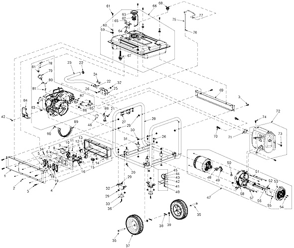 Dewalt DXGNR5700 Type CA Generator | Partswarehouse