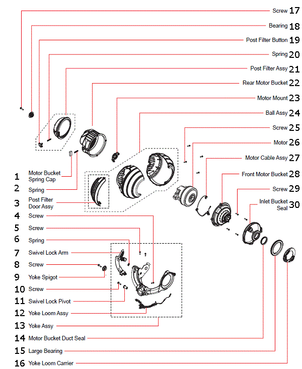 dyson dc25 animal parts diagram