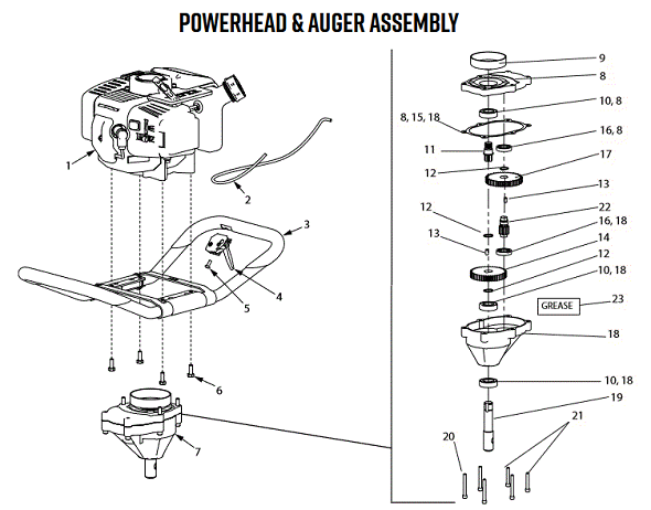 EGO 1-man POWER+ Auger Powerhead with 8-in Bit(s) Included in the