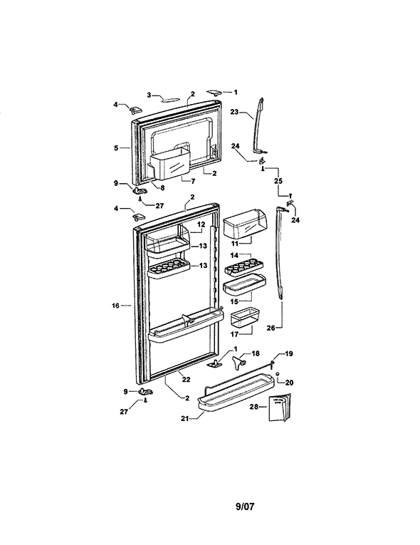 Fisher & Paykel E521tlm-21694a Refrigerator 