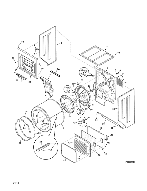 Frigidaire FFLE40C3QW0 Washer Dryer Combo | Partswarehouse