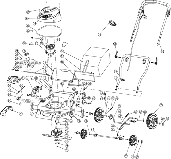 Greenworks 25022 Lawn Mower | Partswarehouse