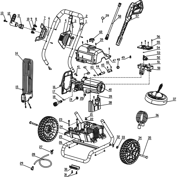 Greenworks GPW2000-1RBSC Pressure Washer | Partswarehouse