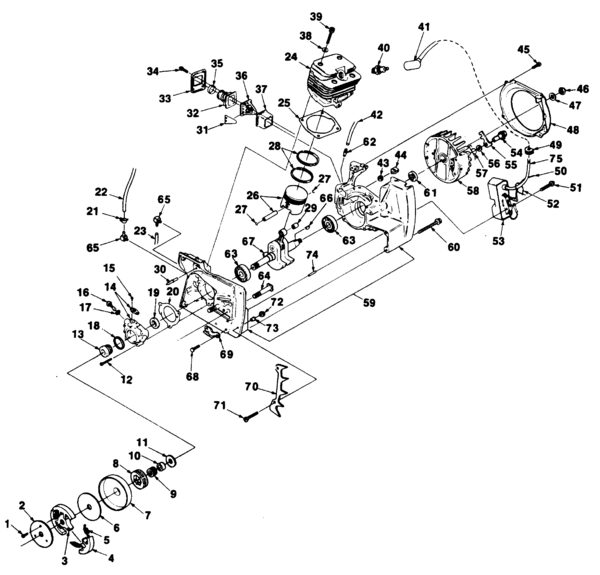 Homelite 410 Chain Saw UT-10486-B Parts and Accessories- PartsWarehouse