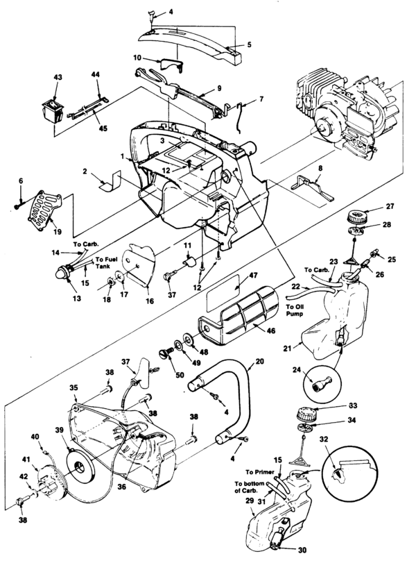 Homelite Super 2 Chain Saw UT-10696 Parts and Accessories- PartsWarehouse