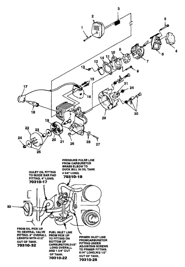 Homelite Xl Chain Saw Ut-10694-b Parts And Accessories- Partswarehouse