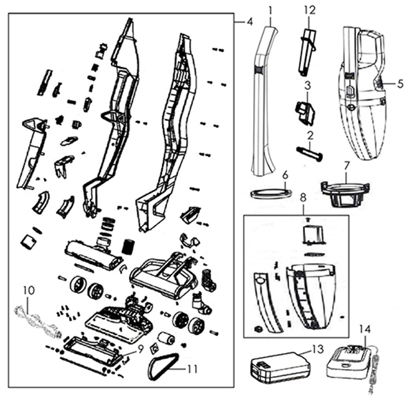 Hoover BH52130 Stick Vac Parts and Accessories- VacPartsWarehouse