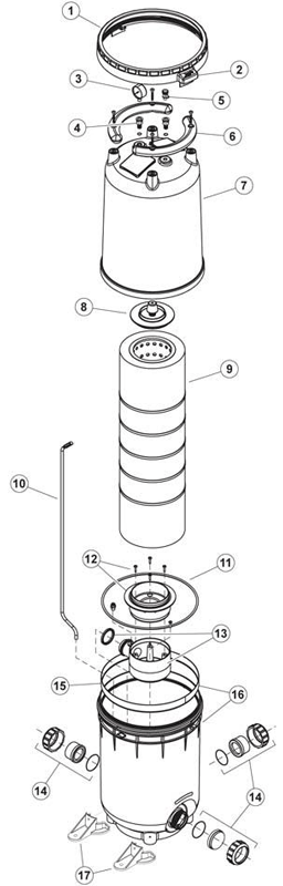 Jandy by Zodiac Cartridge Filter, CJ Series - CJ200, CJ250 Parts and ...