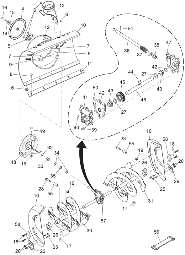 Jonsered 96191001201 Snow Thrower ST2106 Partswarehouse