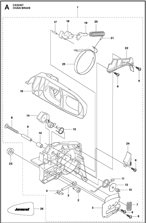 Jonsered CS2236T-2014-02 Chain Saw | Partswarehouse