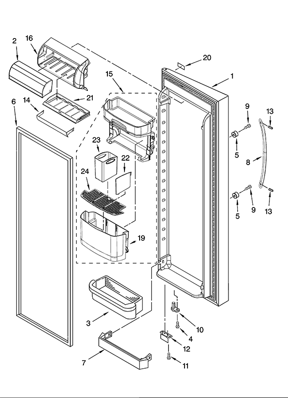 Whirlpool WP2149705 - SxS Refrigerator Light Switch Kit - Appliance Part  Group