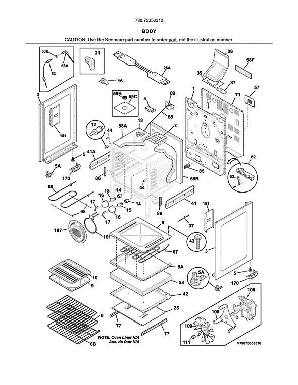 Kenmore Elite 79075353312 Range | Partswarehouse