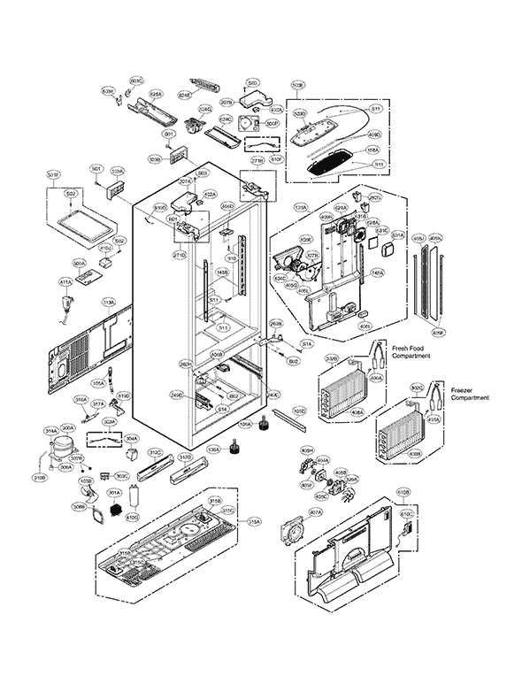 Kenmore Elite 79572053110 Bottom-Mount Refrigerator | Partswarehouse