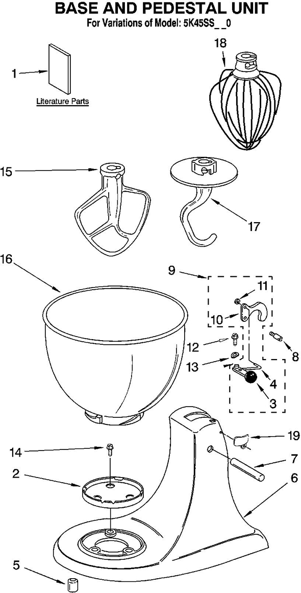 KitchenAid mixer Mixer Rubber Foot WP9709707