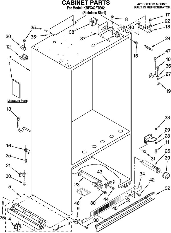 kitchenaid kbfc42fts02