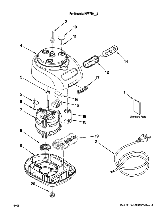 Official Kitchenaid food processor parts