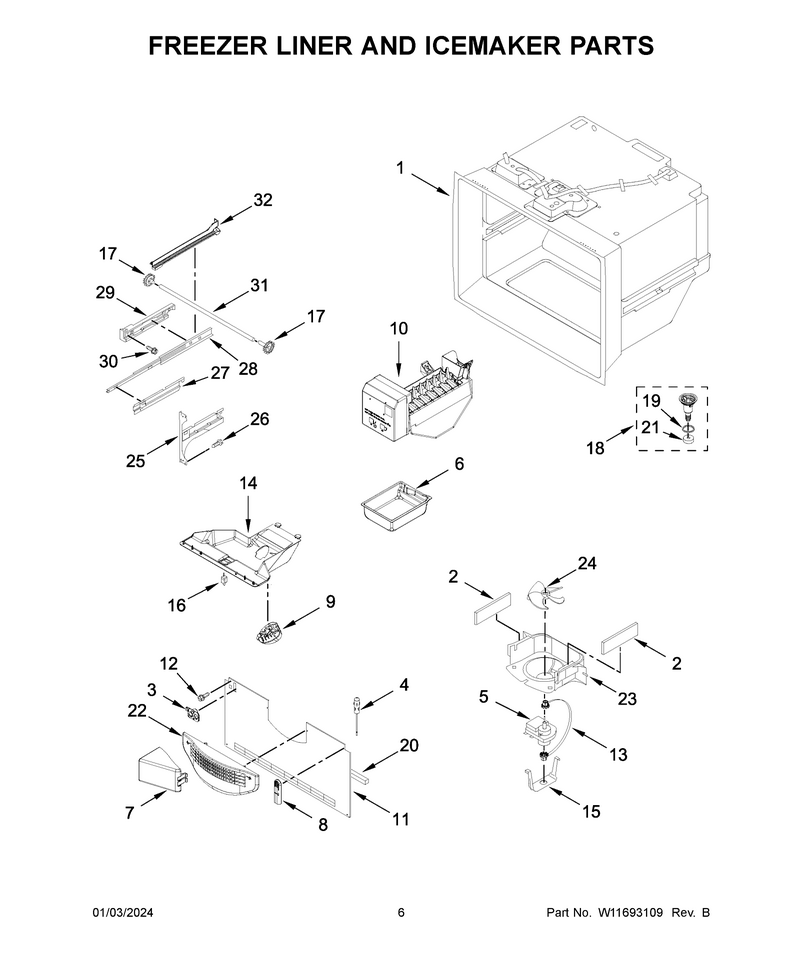 KitchenAid KRFF302ESS07 | PartsWarehouse