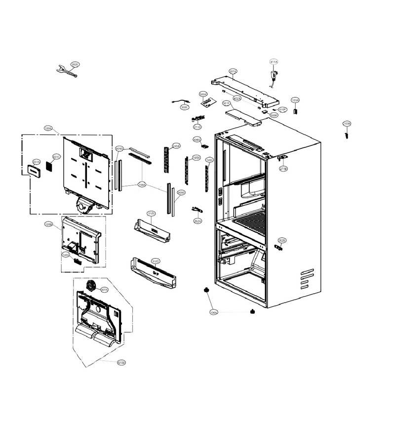 LG LRFXC2406D.ASBCNA1 | PartsWarehouse