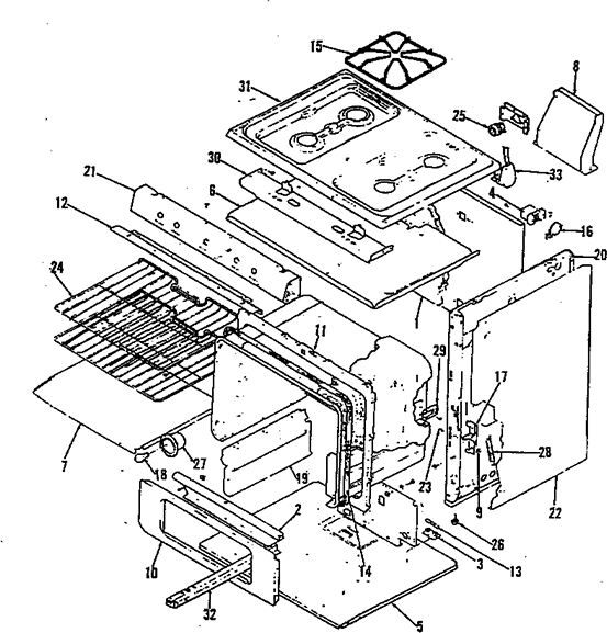 Magic Chef B31FA-92X-ON Range | Partswarehouse