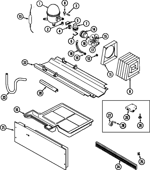 Magic Chef CTB2424ARW Refrigerator | Partswarehouse