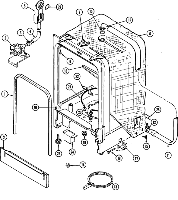 Jenn-Air DW731W Dishwasher Parts and Accessories at PartsWarehouse