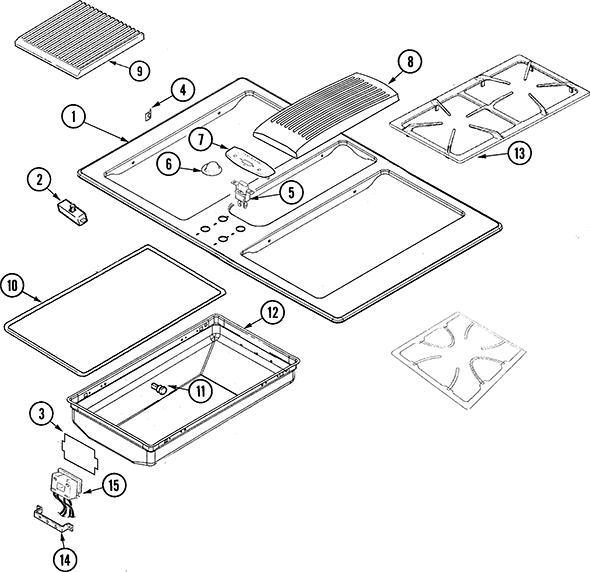 Jenn-Air JGD8130ADB Cooktop | Partswarehouse