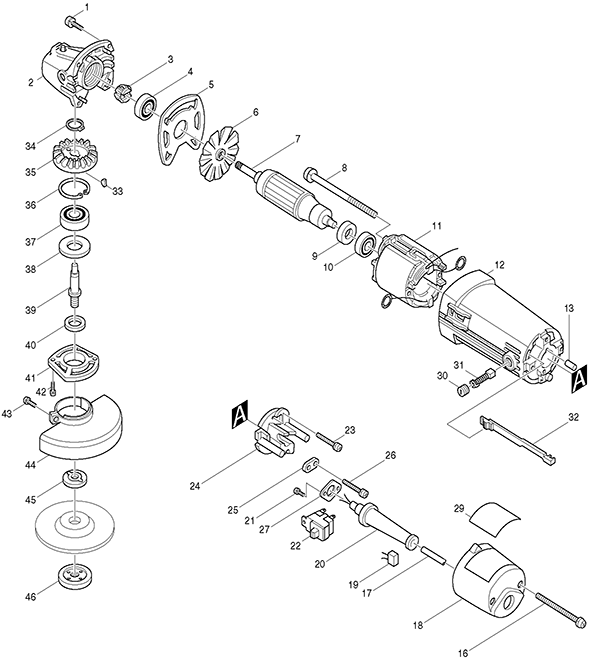 Makita 9505BH Electric Grinder | Partswarehouse