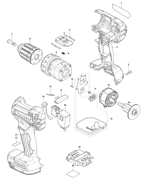 Makita XFD13SM1 Cordless Drill | Partswarehouse