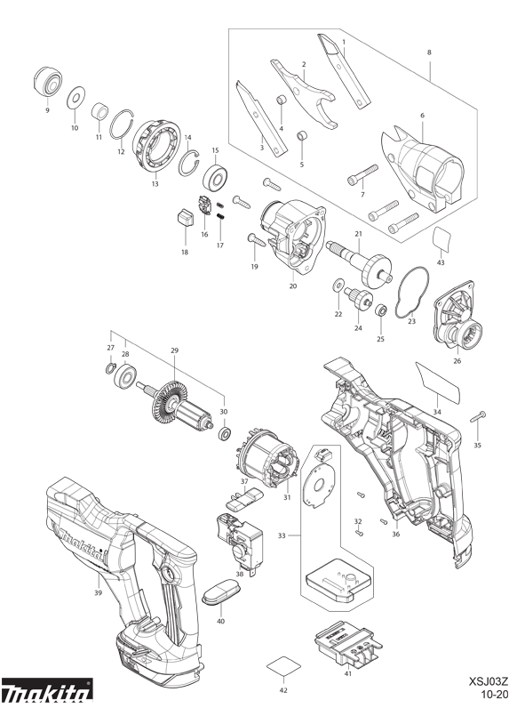 Makita Xsj03z Straight Shear 