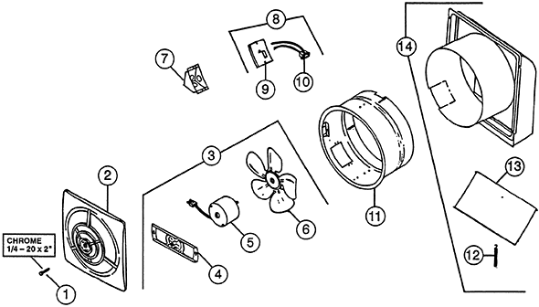 Nutone 8070 Exhaust Fan | Partswarehouse