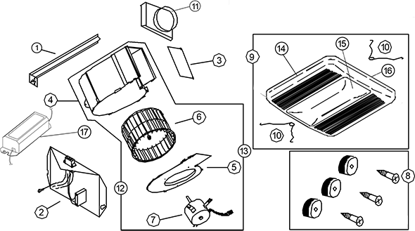 Nutone LS80LF Exhaust Fan | Partswarehouse