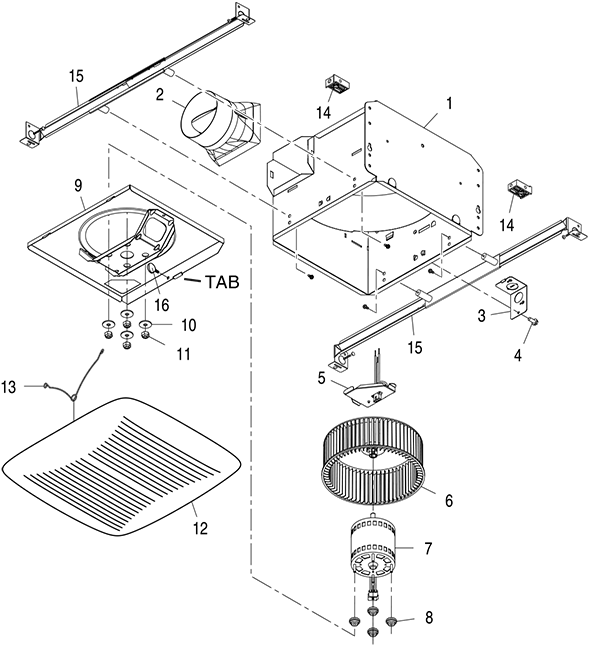 Nutone QTREN080 Exhaust Fan | Partswarehouse